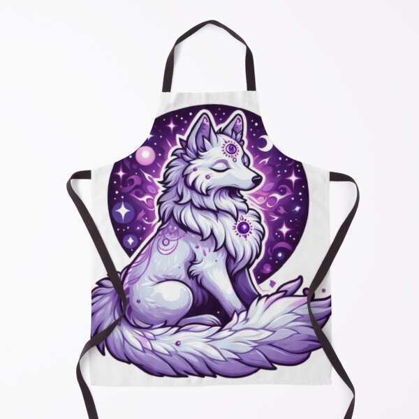 Item preview, Cosmic Spirit Wolf – Third Eye Celestial Animal in Purple Galaxy designed and sold by WilaStyle.