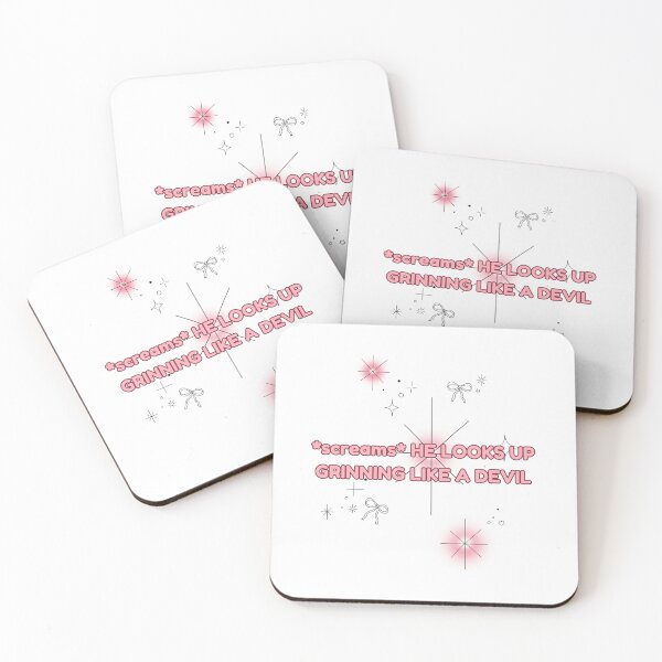 Item preview, He Looks Up Grinning Like A Devil ~ cute music aesthetic designed and sold by Raining Cats & Books.
