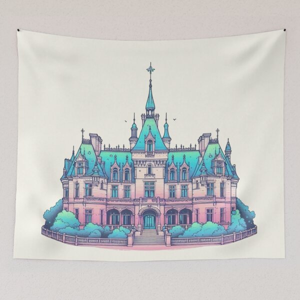 Item preview, French Castle - Modern Chateaucore Aesthetic Wall Art designed and sold by Sugar Wisdom .