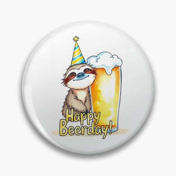 Item preview, Happy Beer-day beer Gift cute meme sloth designed and sold by CheeseBlueprint.