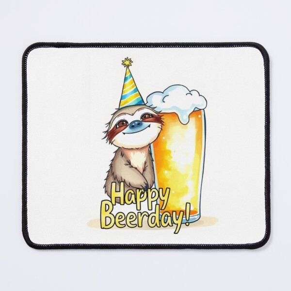Item preview, Happy Beer-day beer Gift cute meme sloth designed and sold by CheeseBlueprint.