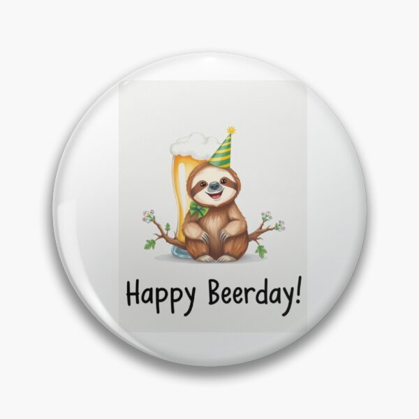 Item preview, Happy Beer-day beer Gift cute meme sloth designed and sold by CheeseBlueprint.