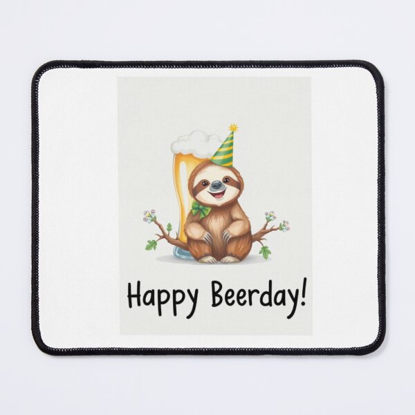 Item preview, Happy Beer-day beer Gift cute meme sloth designed and sold by CheeseBlueprint.