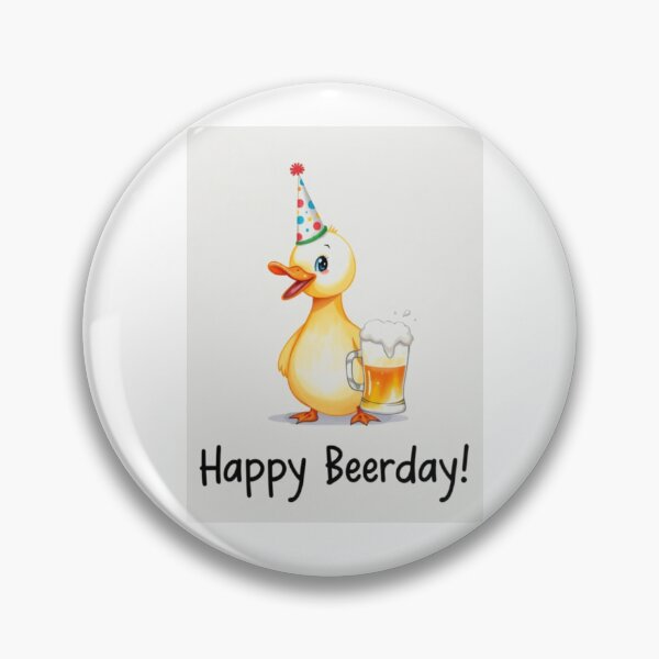 Item preview, Happy Beer-day beer Gift cute meme duck designed and sold by CheeseBlueprint.