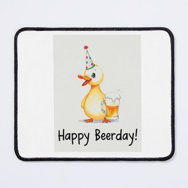 Item preview, Happy Beer-day beer Gift cute meme duck designed and sold by CheeseBlueprint.