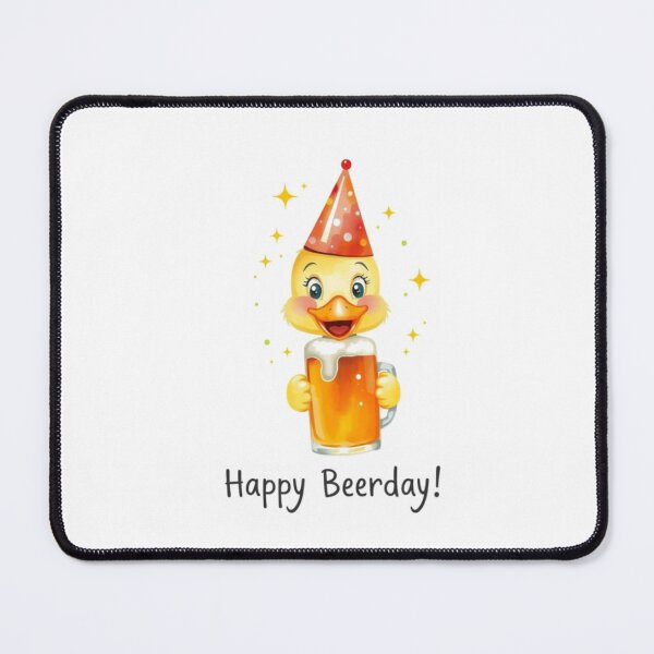 Item preview, Happy Beer-day beer Gift cute meme duck designed and sold by CheeseBlueprint.