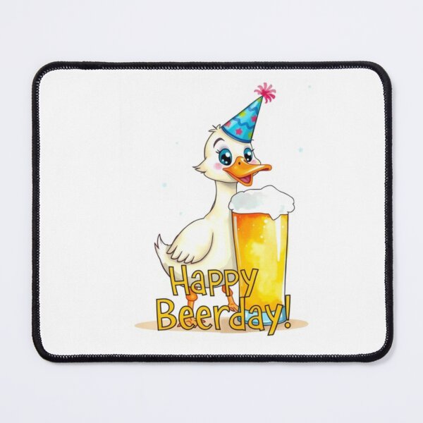 Item preview, Happy Beer-day beer Gift cute meme duck designed and sold by CheeseBlueprint.