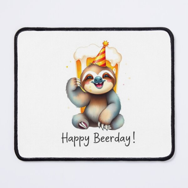 Item preview, Happy Beer-day beer Gift cute meme sloth designed and sold by CheeseBlueprint.