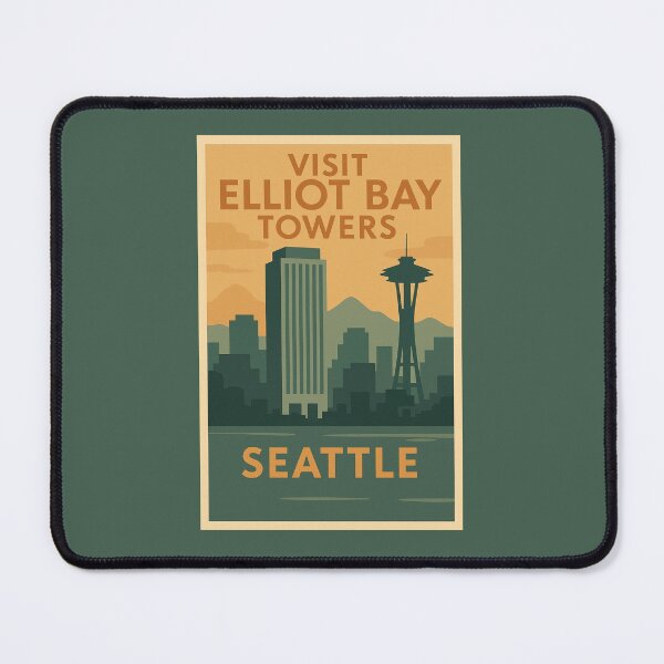 Item preview, Visit Eliot Bay Towers, Seattle – Frasier-Inspired Vintage Travel Poster designed and sold by Deliberate Creations.