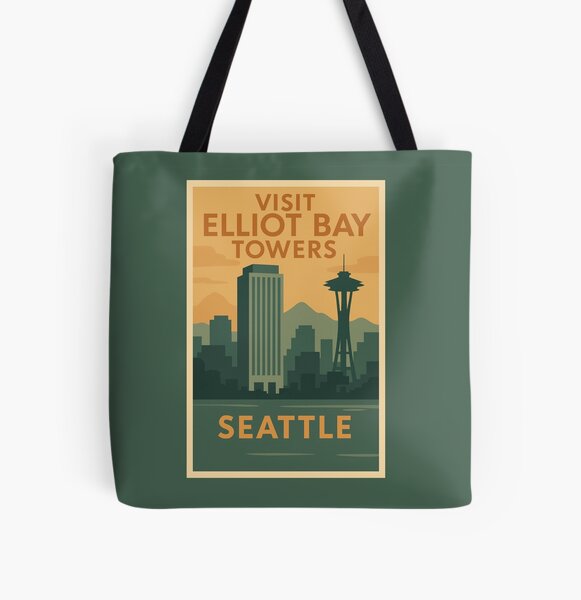 Item preview, Visit Eliot Bay Towers, Seattle – Frasier-Inspired Vintage Travel Poster designed and sold by Deliberate Creations.