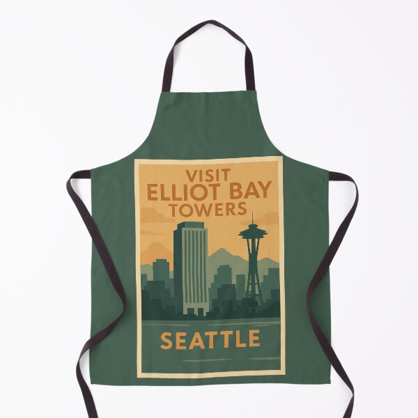 Item preview, Visit Eliot Bay Towers, Seattle – Frasier-Inspired Vintage Travel Poster designed and sold by Deliberate Creations.