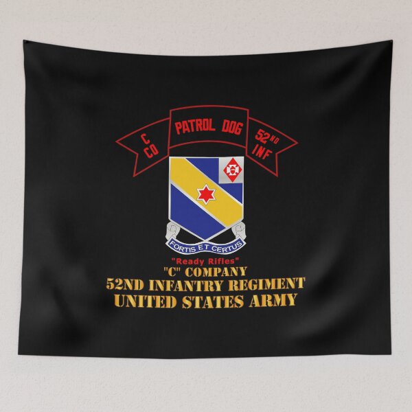 Item preview, Army - C Co 52nd Infantry - Patrol Dog - Ready Rifles designed and sold by Military Insignia Products.