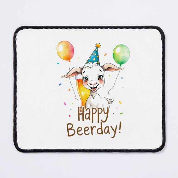 Item preview, Happy Beer-day beer Gift cute meme goat designed and sold by CheeseBlueprint.
