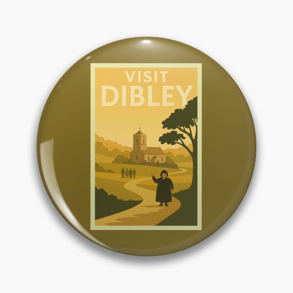 Item preview, The Vicar Welcomes You to Dibley – Retro British TV Travel Poster designed and sold by Deliberate Creations.