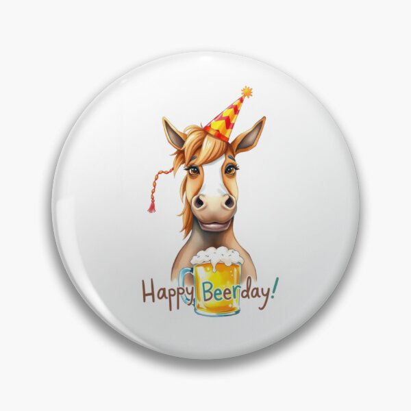 Item preview, Happy Beer-day beer Gift cute meme horse designed and sold by CheeseBlueprint.