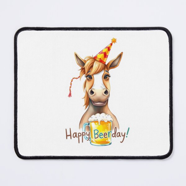 Item preview, Happy Beer-day beer Gift cute meme horse designed and sold by CheeseBlueprint.