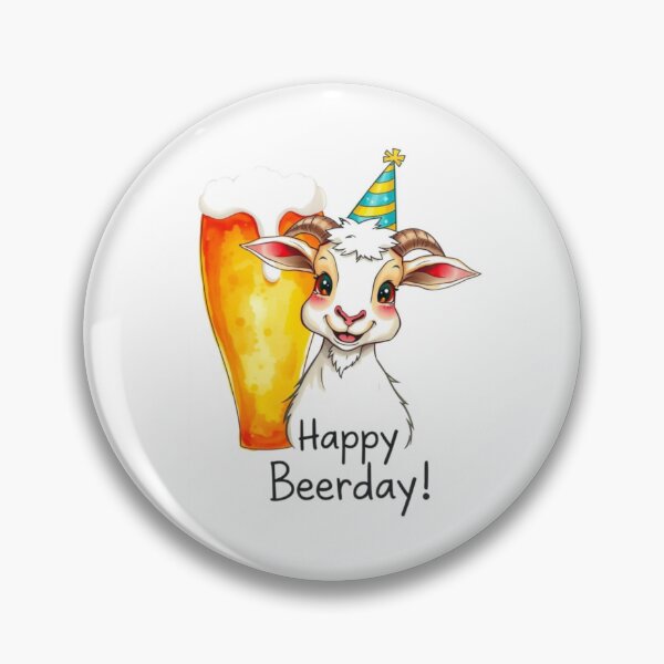 Item preview, Happy Beer-day beer Gift cute meme goat designed and sold by CheeseBlueprint.