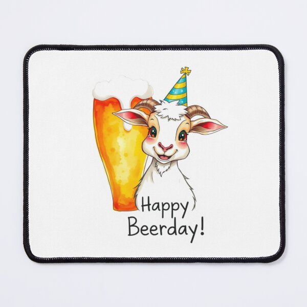 Item preview, Happy Beer-day beer Gift cute meme goat designed and sold by CheeseBlueprint.