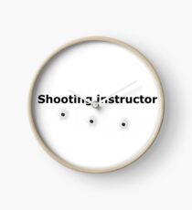Shooting instructor 3 bullets Clock