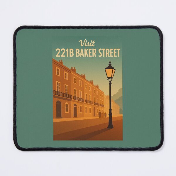 Item preview, Explore 221B Baker Street – Retro Sherlock Holmes Travel Poster designed and sold by Deliberate Creations.