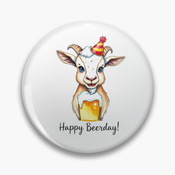 Item preview, Happy Beer-day beer Gift cute meme goat designed and sold by CheeseBlueprint.