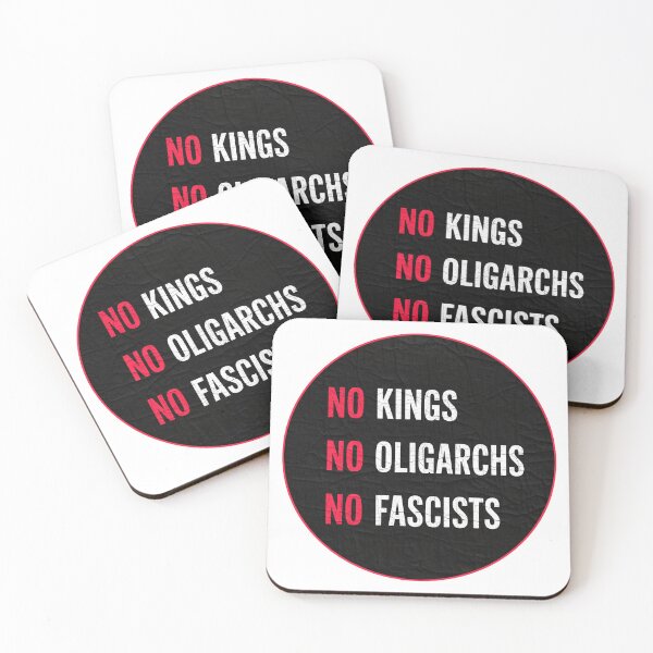 Item preview, No Kings No Oligarchs No Fascists designed and sold by Angry Swan Designs.