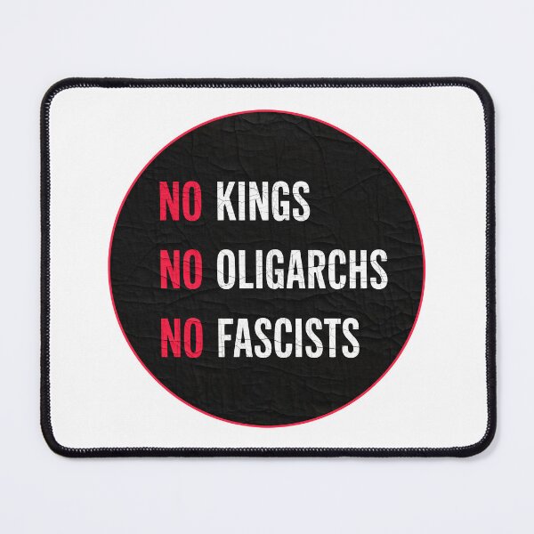 Item preview, No Kings No Oligarchs No Fascists designed and sold by Angry Swan Designs.