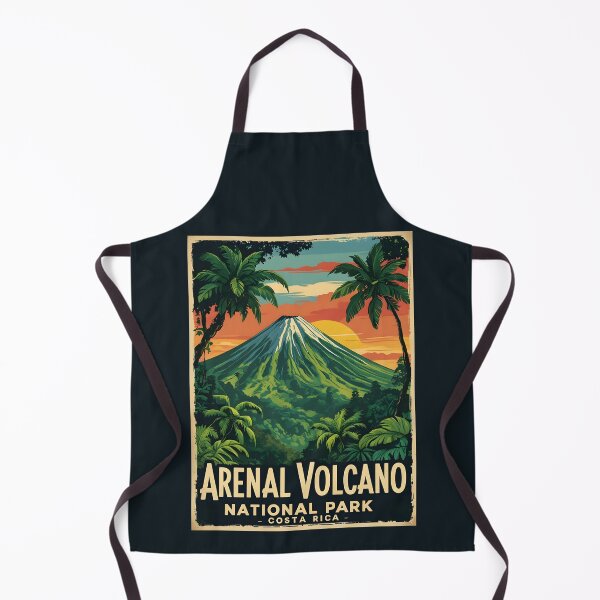 Item preview, A Vintage Illustration of Arenal Volcano National Park - Costa Rica designed and sold by GoodOldVintage.