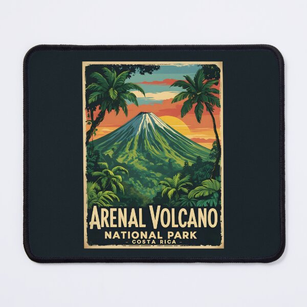 Item preview, A Vintage Illustration of Arenal Volcano National Park - Costa Rica  designed and sold by GoodOldVintage.