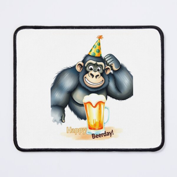 Item preview, Happy Beer-day beer Gift cute meme gorilla designed and sold by CheeseBlueprint.