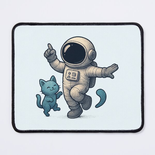 Item preview, Zero Gravity Cuddles – Cat Play in Space designed and sold by HEERMANArt.