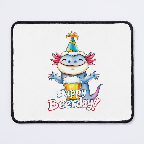 Item preview, Happy Beer-day beer Gift cute meme axolotl designed and sold by CheeseBlueprint.