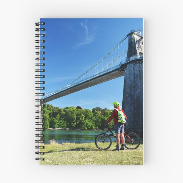 Item preview, Cyclist admires the Menai Suspension bridge designed and sold by Tim Snow.