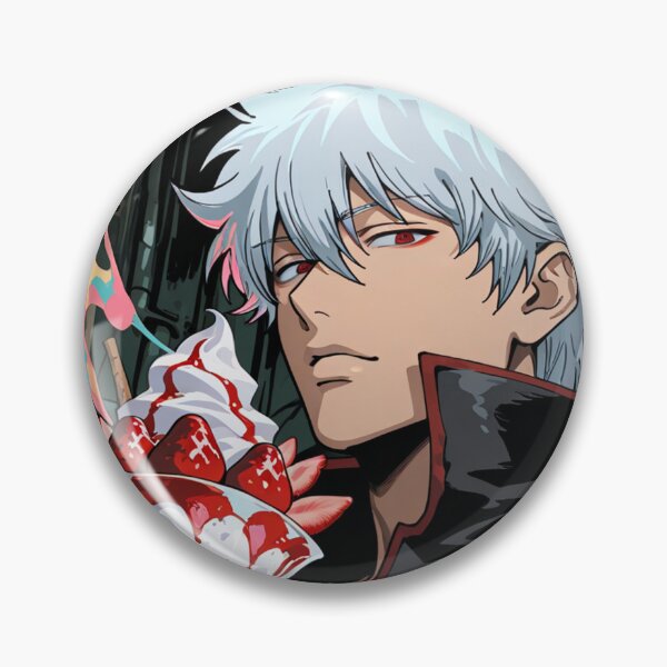 Item preview, Sakata Gintoki holding a strawberry sundae. designed and sold by Foxxxxsss.