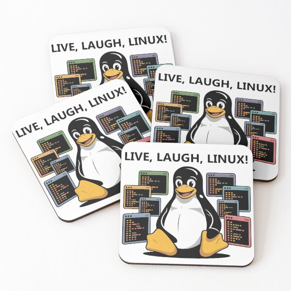 Item preview, Live Laugh Linux – Nerdy Tux Programmer Design designed and sold by einfachdesign.