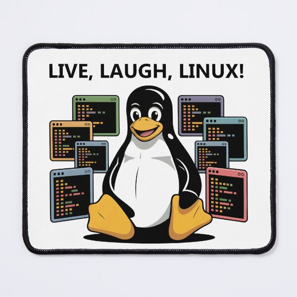 Item preview, Live Laugh Linux – Nerdy Tux Programmer Design designed and sold by einfachdesign.