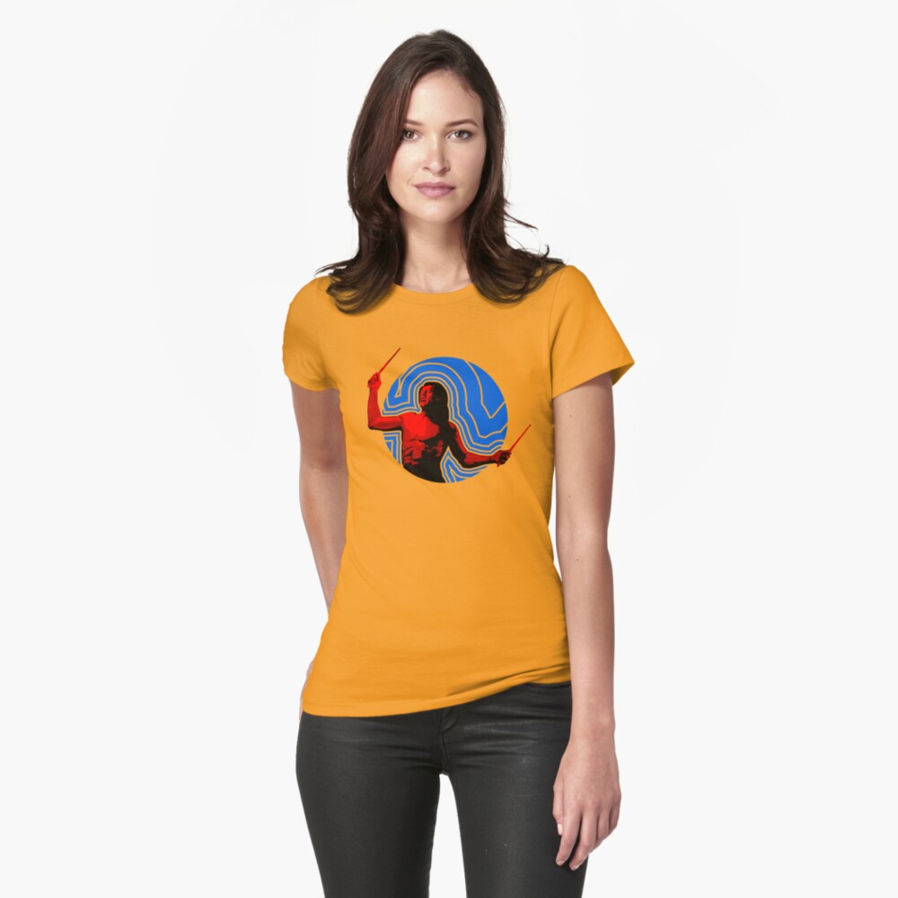 DRUMMER Soundwave Figure Fitted T-Shirt