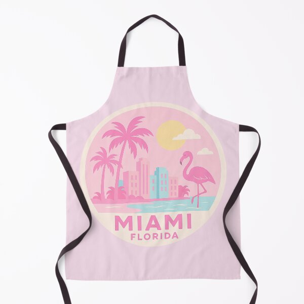 Item preview, Miami Pink Travel Sticker with Palm Trees, Florida Travel Sticker, Flamingo Travel Sticker designed and sold by SusannesArtShop.