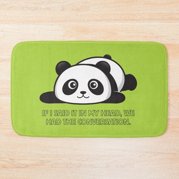 Item preview, If I Said It in My Head – Funny Introvert Quote with Lazy Panda designed and sold by UlaBidula.