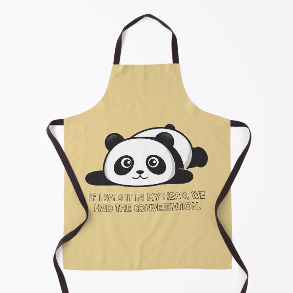 Item preview, If I Said It in My Head – Funny Introvert Quote with Lazy Panda designed and sold by UlaBidula.