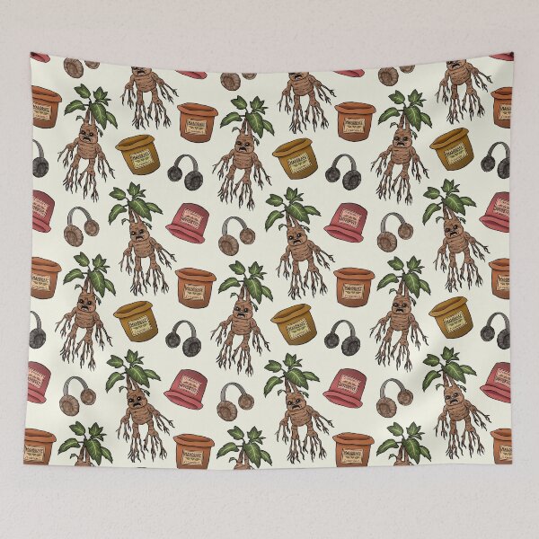 Item preview, Screaming Mandrake – Magical Plant Pattern designed and sold by Splendid Scibbles.