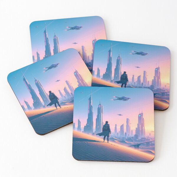 Item preview, Lone Traveller Stands on a Windswept Dune designed and sold by Ink Art Design.