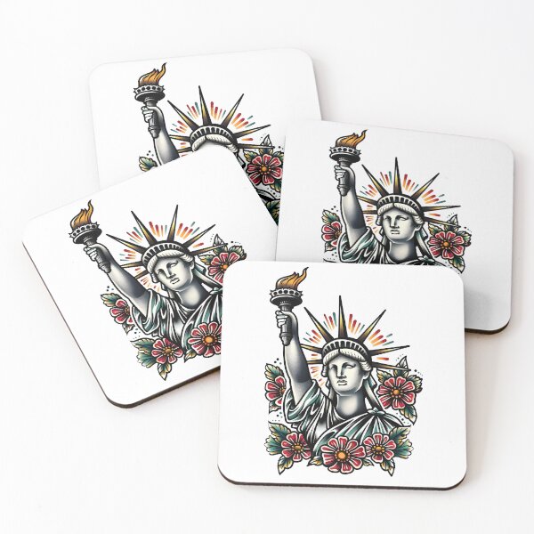 Item preview, Statue of Liberty Neo Traditional Tattoo Style designed and sold by Dpixelgalaxy.