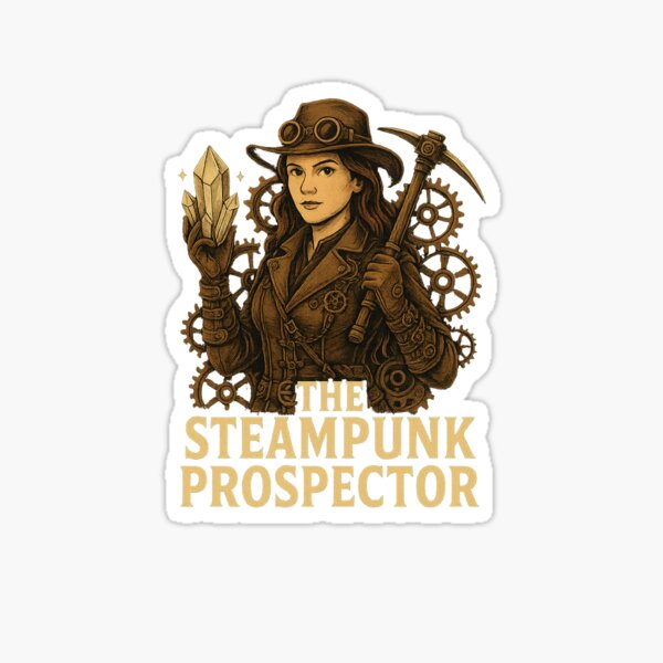 Item preview, The Steampunk Prospector – Weiblicher Mut trifft auf Zahnräder und Kristalle designed and sold by SteampunkProspector.