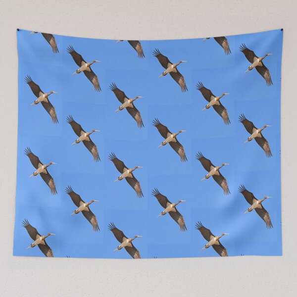 Item preview, Soaring Black Stork Against Blue Sky designed and sold by ViktoriaLens.