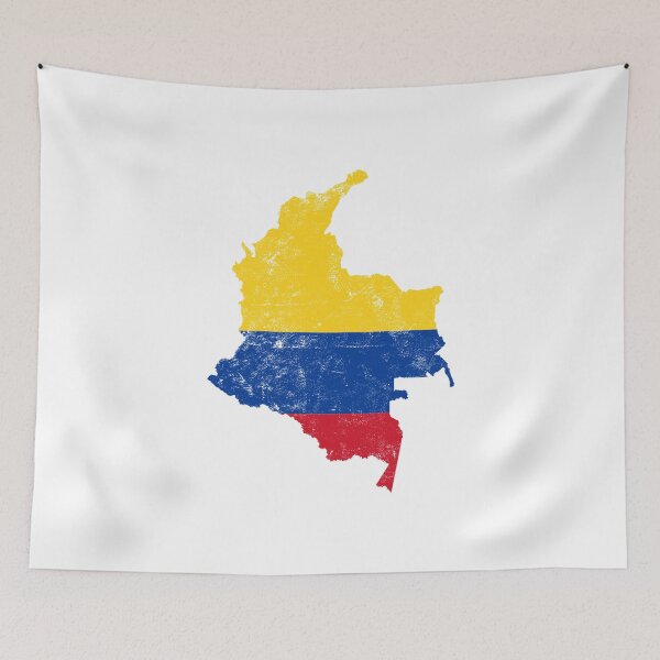 Item preview, Colombia Flag map tshirt distressed vintage designed and sold by farhanhafeez.