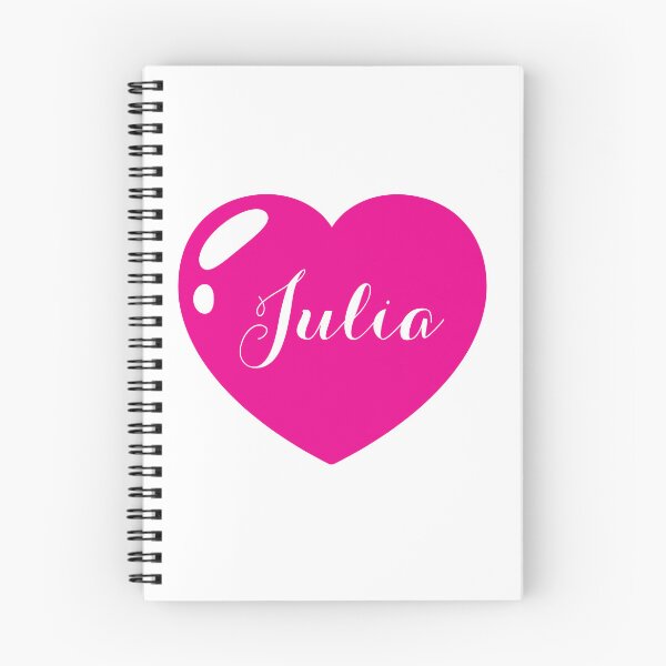 Artikelvorschau, Julia Name mit rosa Herz entworfen und verkauft von Artbymonika.