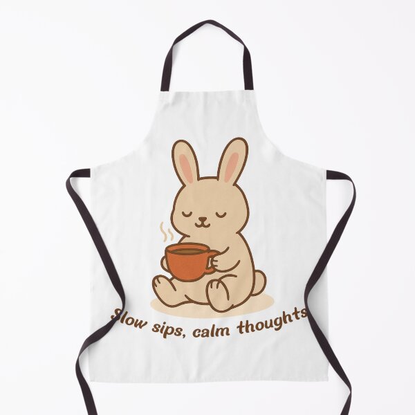 Item preview, Bunny with Tea- Slow Sips, Calm Thoughts designed and sold by Serene Madcap.