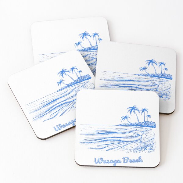 Item preview, Wasaga Beach Vintage Line Art – Minimalist Ocean Sunset designed and sold by Timeless Design.