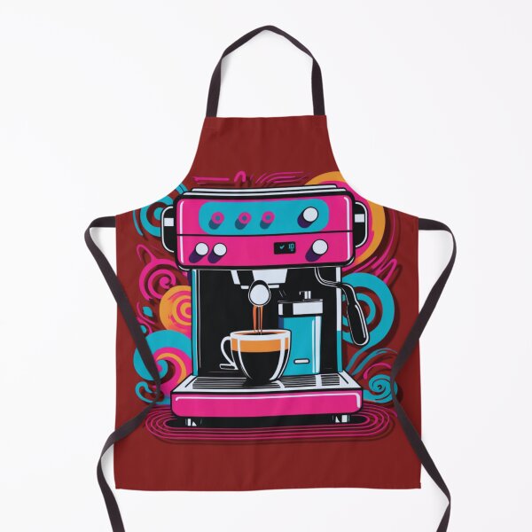 Item preview, Retro Neon Coffee Machine – 80s Aesthetic Espresso Art designed and sold by Timeless Design.